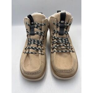 HEY DUDE Wendy Peak Apres Suede Cozy Boot - Beige, Women's Sz 6